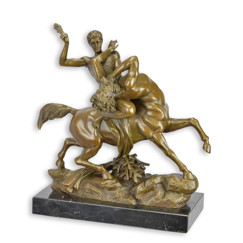 [LA-1816929] Bronzeskulptur Bronzefigur Theseus tötet Zentaur Bianor