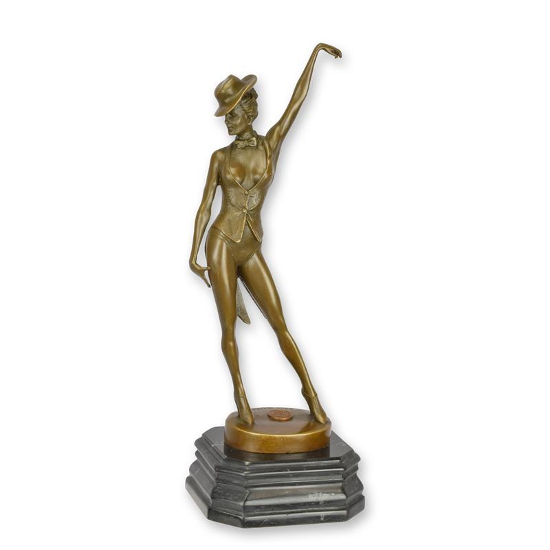 [LA-1816931] Bronzeskulptur Bronzefigur Revuetänzerin