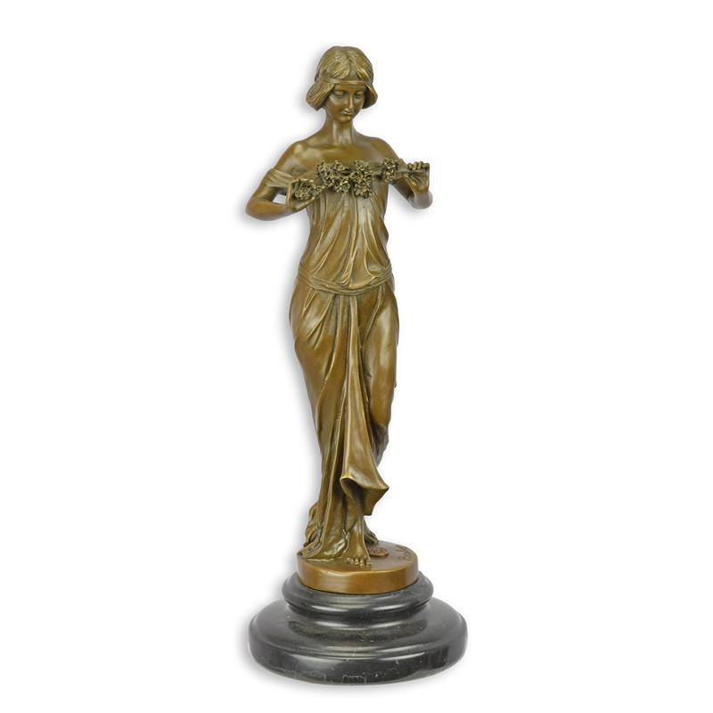 Bronzeskulptur Bronzefigur Waldnymphe