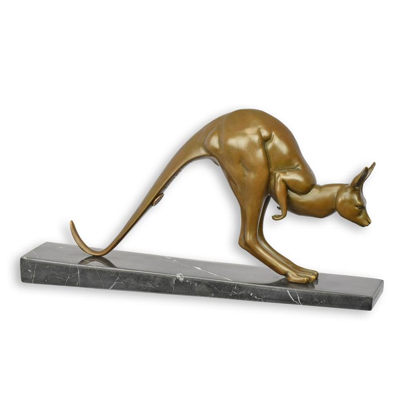 Bronzeskulptur Bronzefigur Känguru