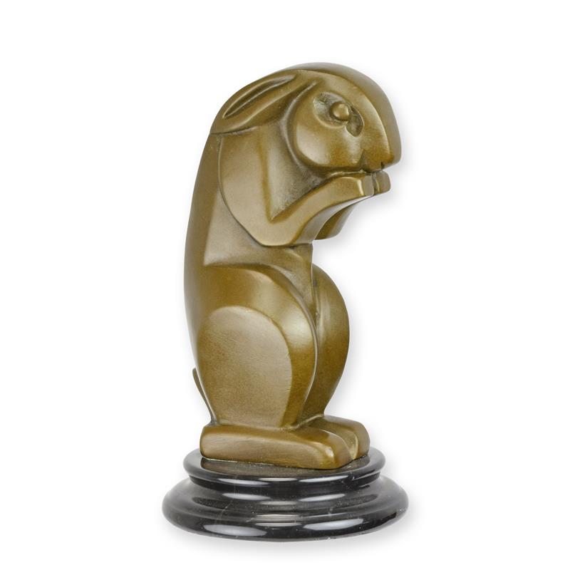 Bronzeskulptur Bronzefigur Art Déco Hase