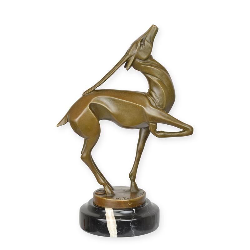 Bronzeskulptur Bronzefigur Rehkitz