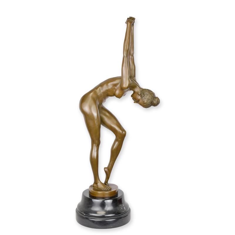 [LA-1817020] Bronzeskulptur Bronzefigur Akt dehnt sich