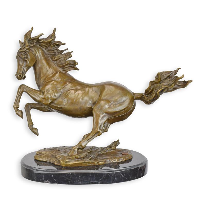 [LA-1817039] Bronzeskulptur Bronzefigur Galoppierendes Pferd