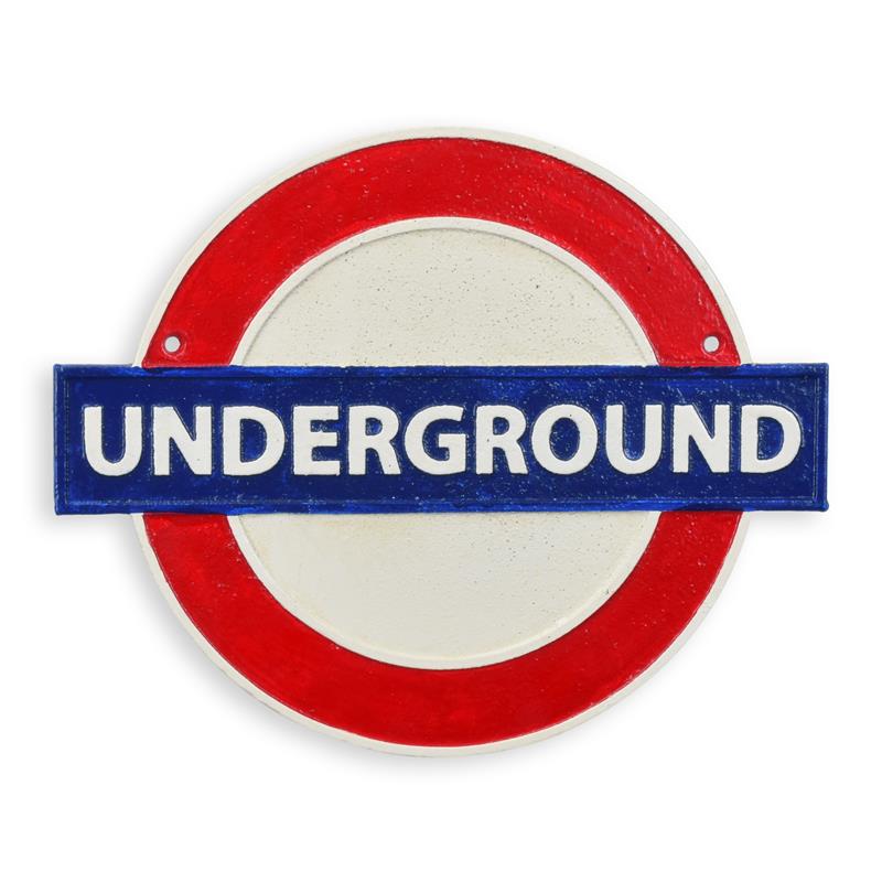 [LA-1817073] Wandschild Wandplakette Gusseisen Underground
