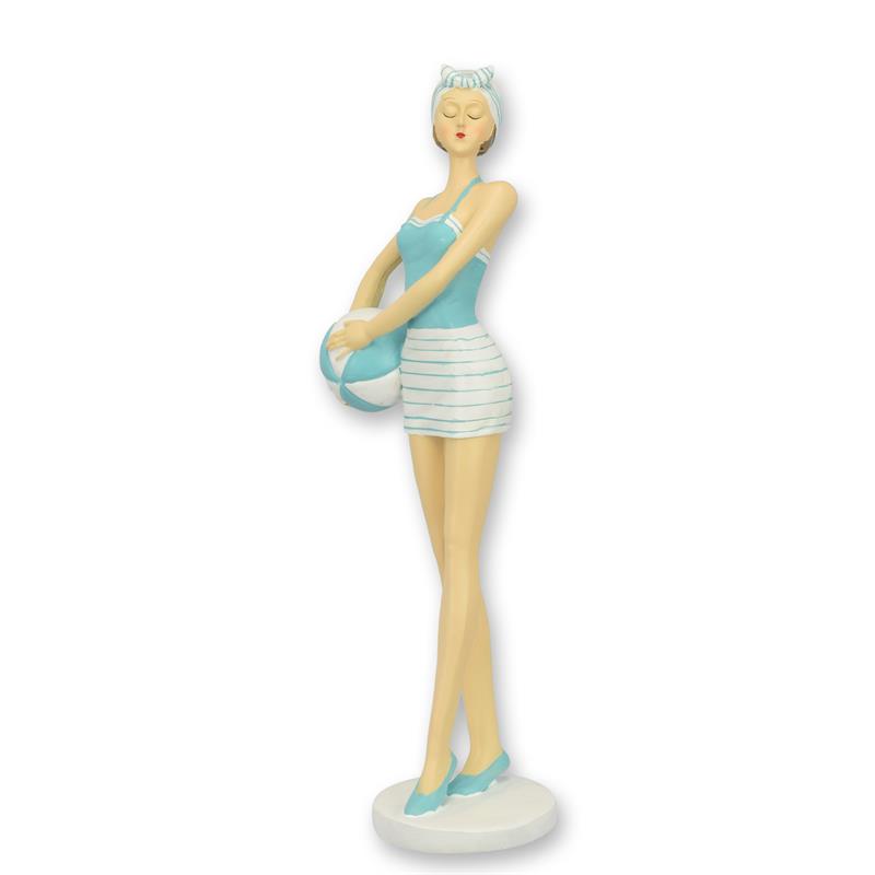 [LA-1817081] Figur Harz Retro Strandmädchen