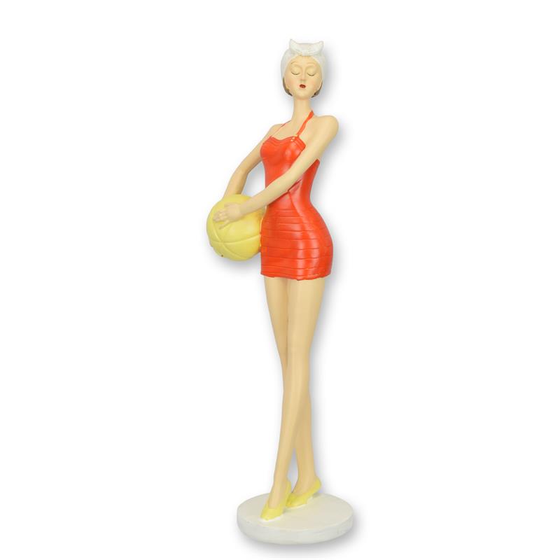 Figur Harz Retro Strandmädchen
