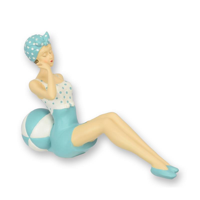 Figur Harz Retro Strandmädchen