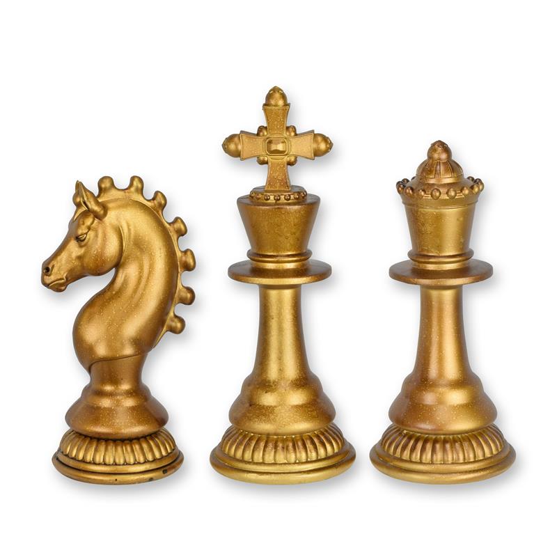 Schachfiguren Harz 3er Set