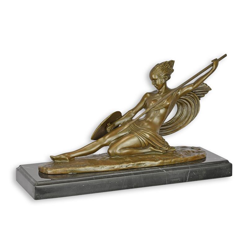 [LA-1817104] Bronzeskulptur Bronzefigur Amazonen-Kriegerin