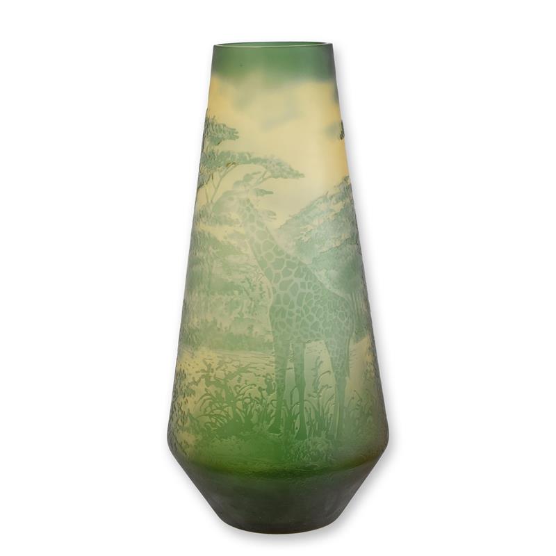 [LA-1817166] Vase Kameeglas 'Giraffe der Savanne'
