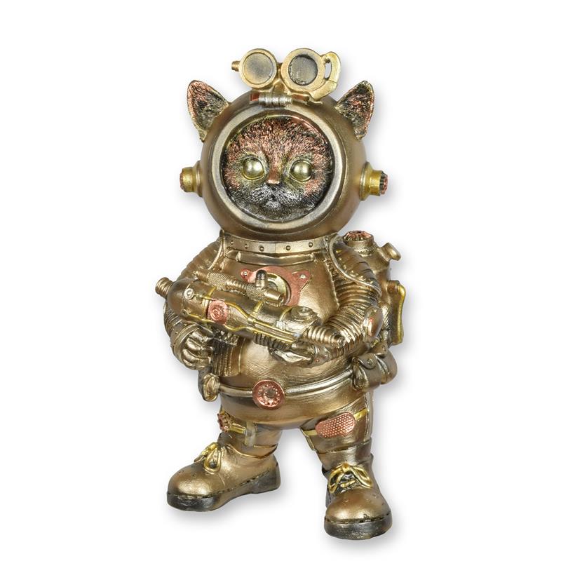 [LA-1817369] Figur Harz Steampunk Astronautenkatze