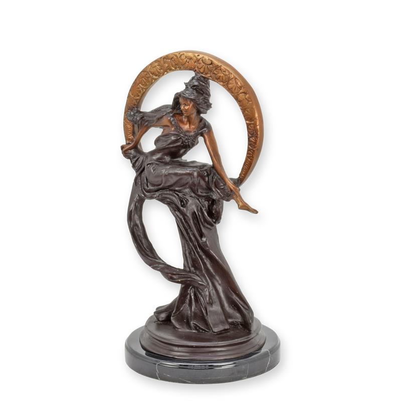 Bronzeskulptur Bronzefigur Die Jungfrau der Künste