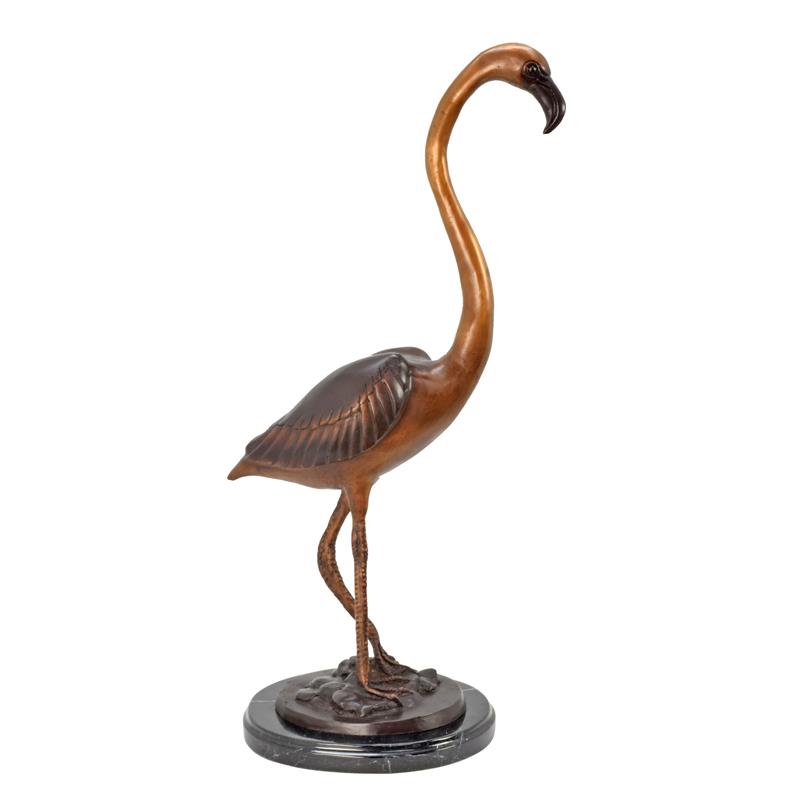 Bronzeskulptur Bronzefigur Flamingo