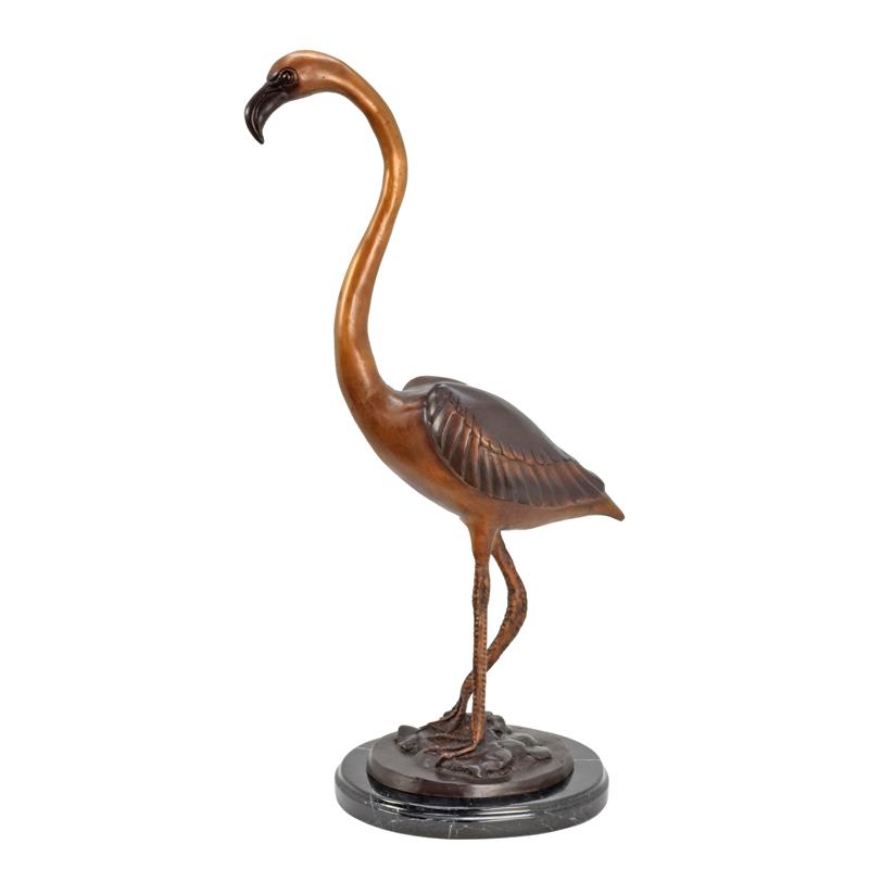 Bronzeskulptur Bronzefigur Flamingo