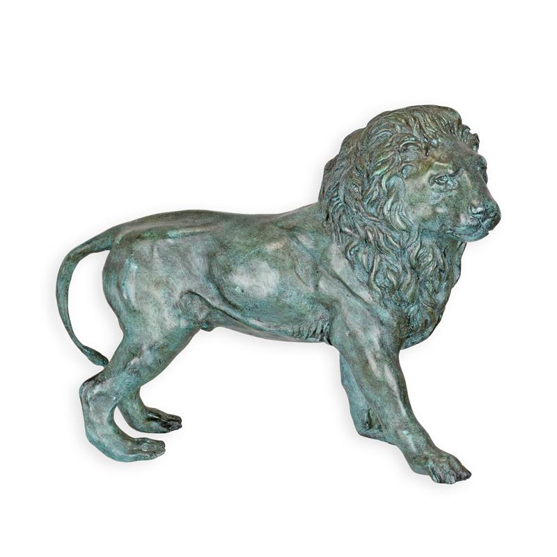 Bronzeskulptur Bronzefigur Löwe