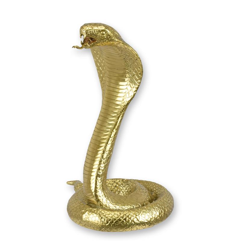 Bronzeskulptur Bronzefigur Kobra