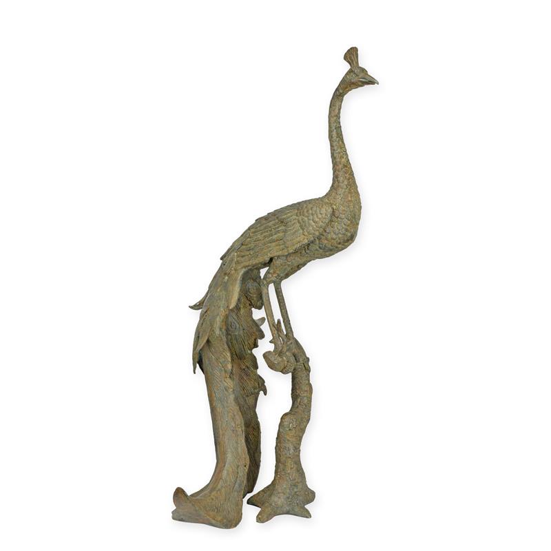 [LA-1817546] Bronzeskulptur Bronzefigur Pfau