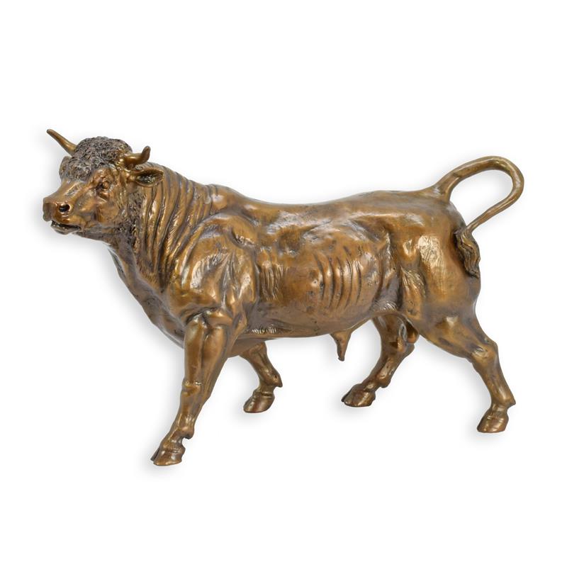 Bronzeskulptur Bronzefigur Stier