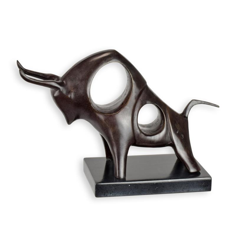 [LA-1817612] Bronzeskulptur Bronzefigur Modernistisch Stier