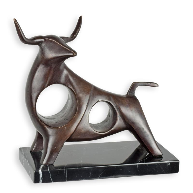 [LA-1817615] Bronzeskulptur Bronzefigur Modernistisch Stier