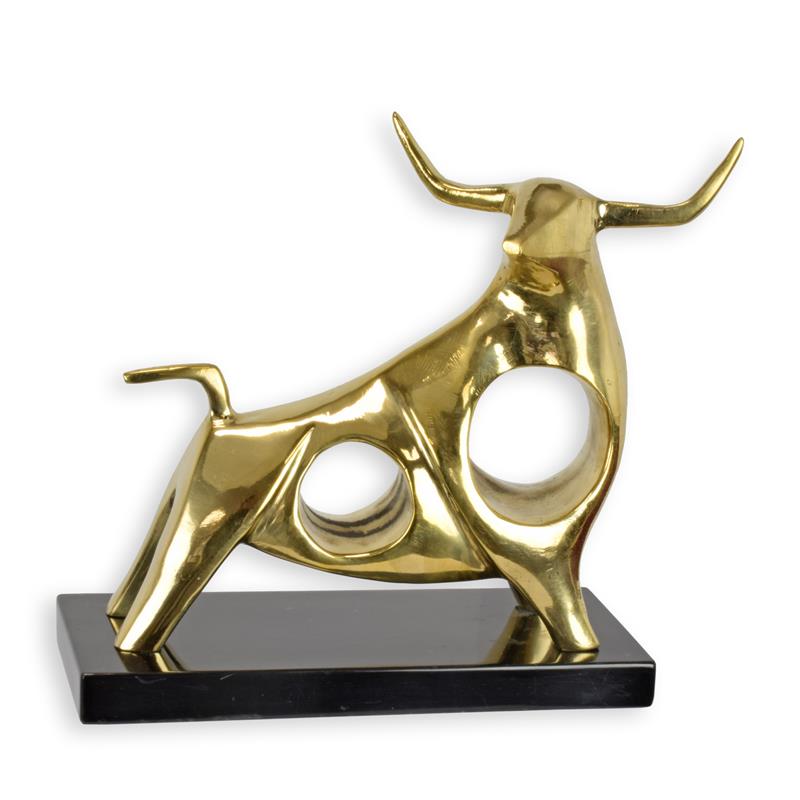 [LA-1817616] Bronzeskulptur Bronzefigur Modernistisch Stier