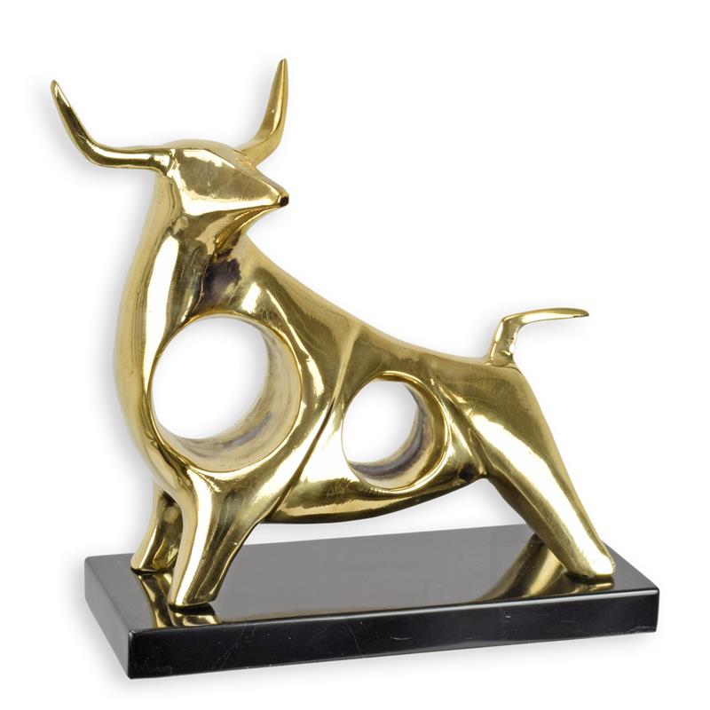 [LA-1817617] Bronzeskulptur Bronzefigur Modernistisch Stier