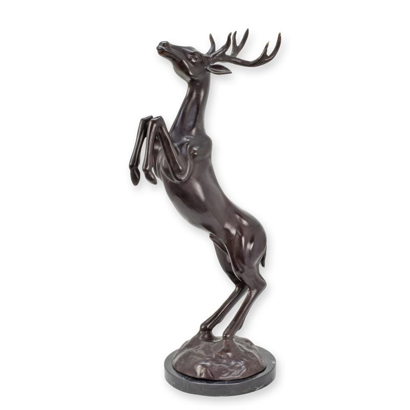 [LA-1817622] Bronzeskulptur Bronzefigur Hirsch