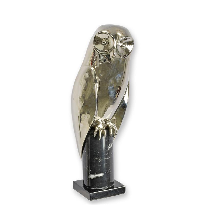 [LA-1817632] Bronzeskulptur Bronzefigur Eule