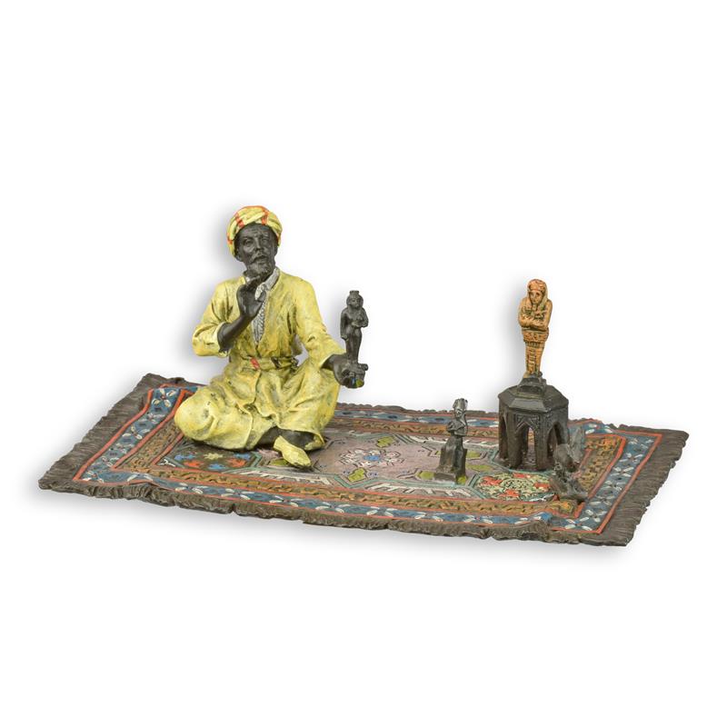 [LA-1817688] Bronzeskulptur Bronzefigur Orientalischer Figurenverkäufer