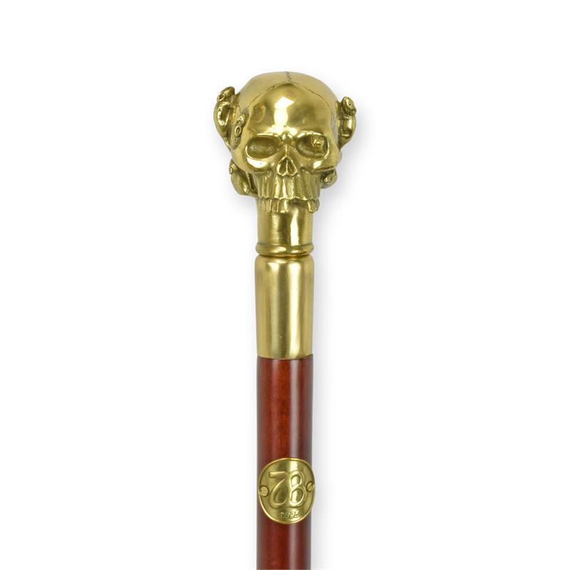 [LA-1817696] Gehstock Bronze Griff Totenkopf Schädel Gothic Skull