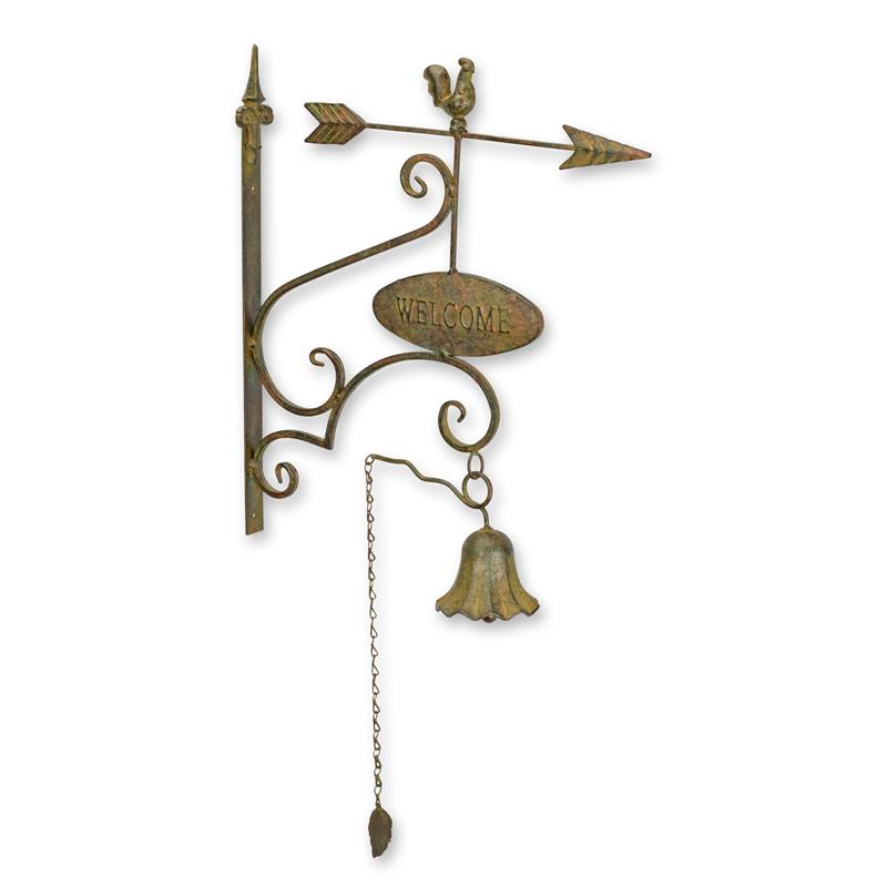 [LA-1817776] Wandschild Eisen Welcome mit Glocke