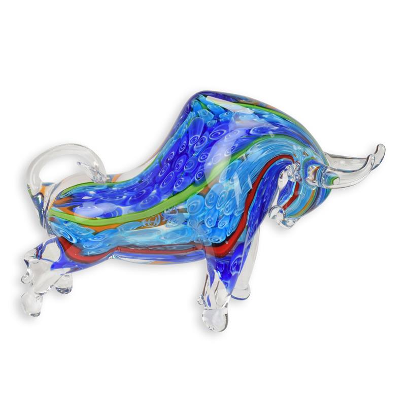 [LA-1817803] Figur Glas Murano-Stil Stier