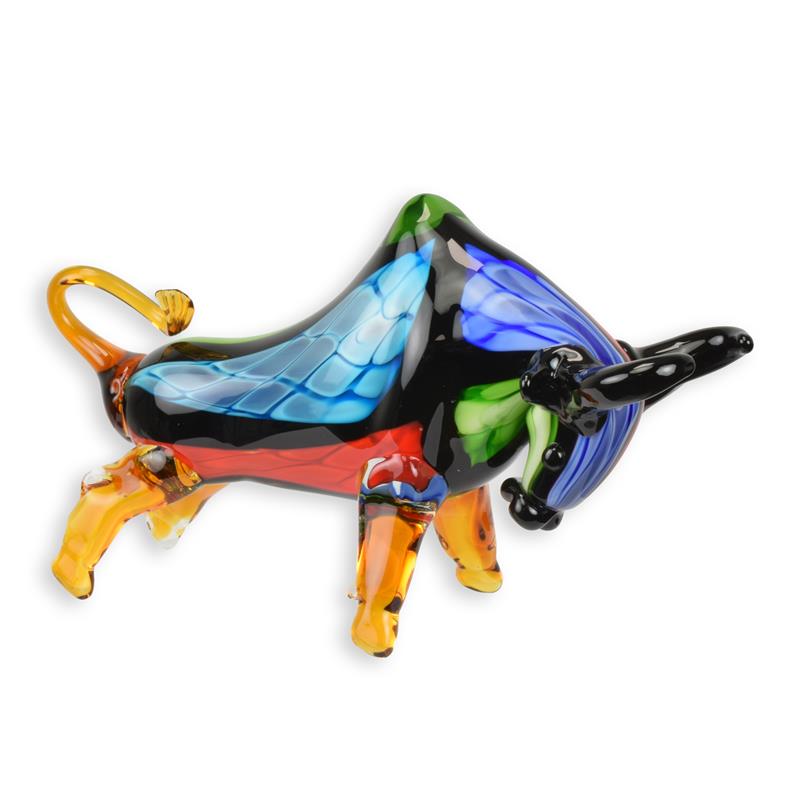 [LA-1817804] Figur Glas Murano-Stil Stier