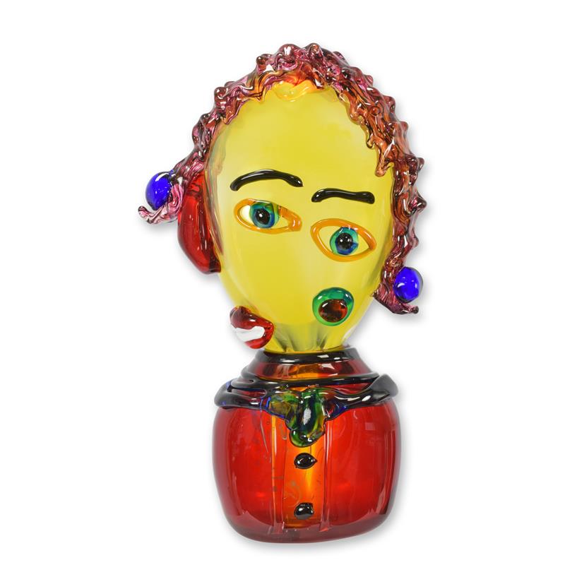 [LA-1817825] Figur Glas Murano-Stil Abstrakter Frauenkopf