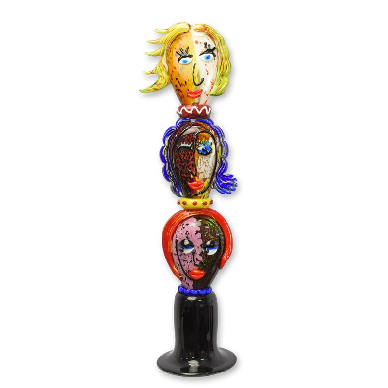 [LA-1817827] Figur Skulptur Totem Glas Murano-Stil