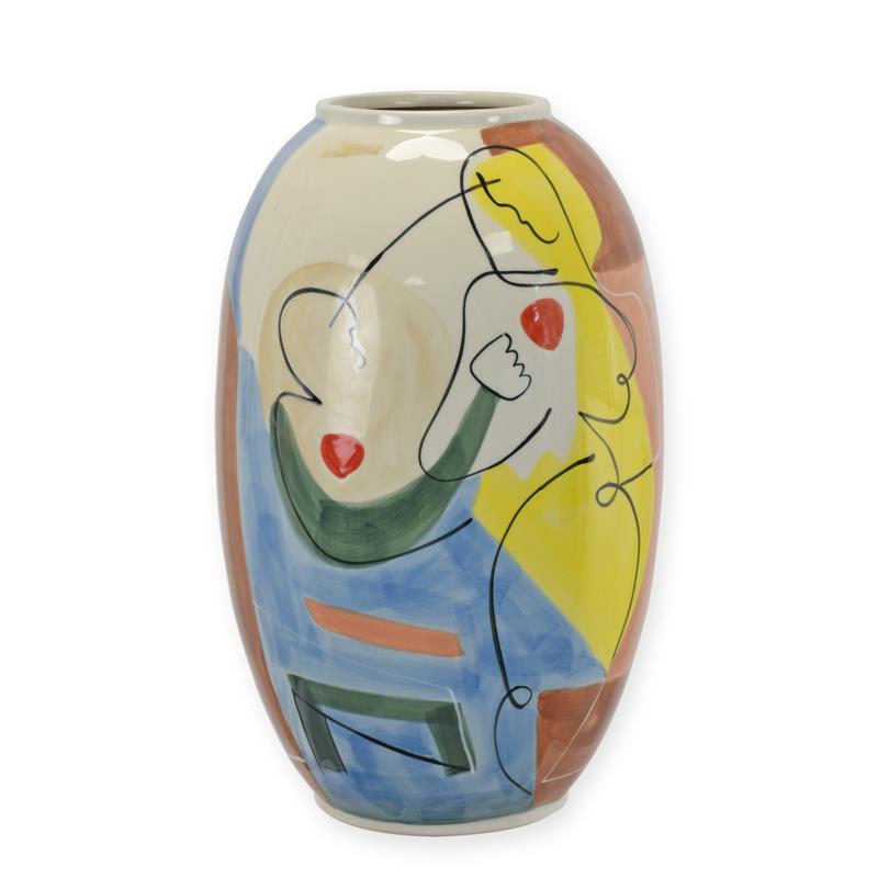 [LA-1817999] Vase Porzellan Abstraktes Motiv Handbemalt