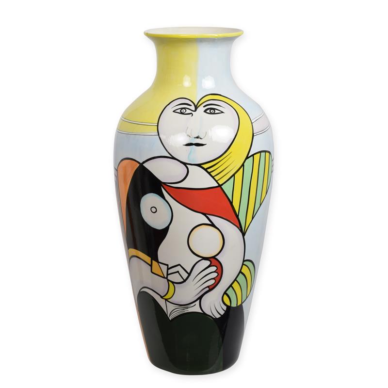 [LA-1818001] Vase Porzellan Abstraktes Motiv Handbemalt