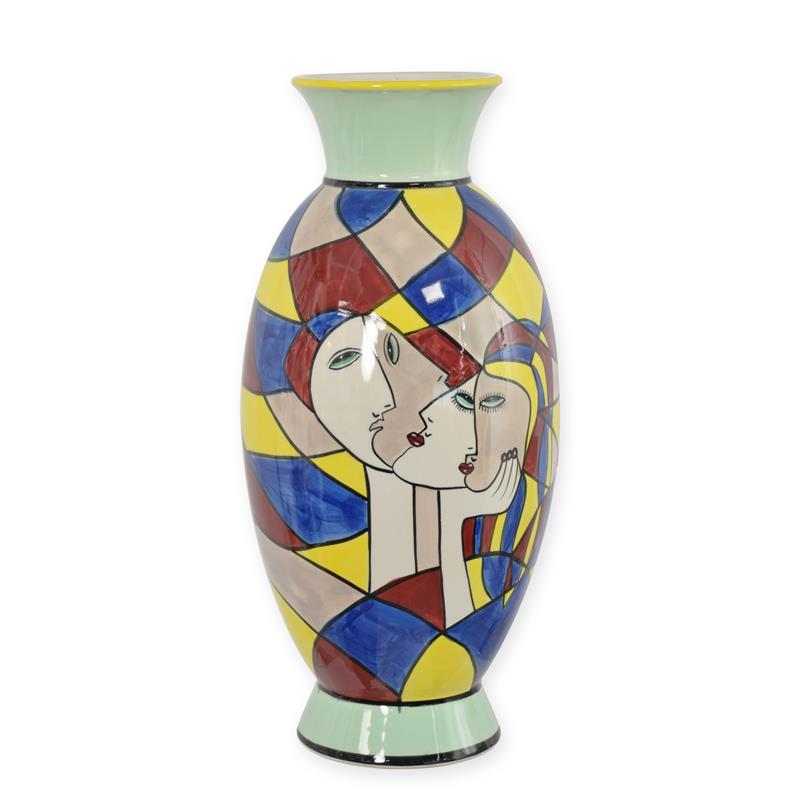[LA-1818002] Vase Porzellan Abstraktes Motiv Handbemalt
