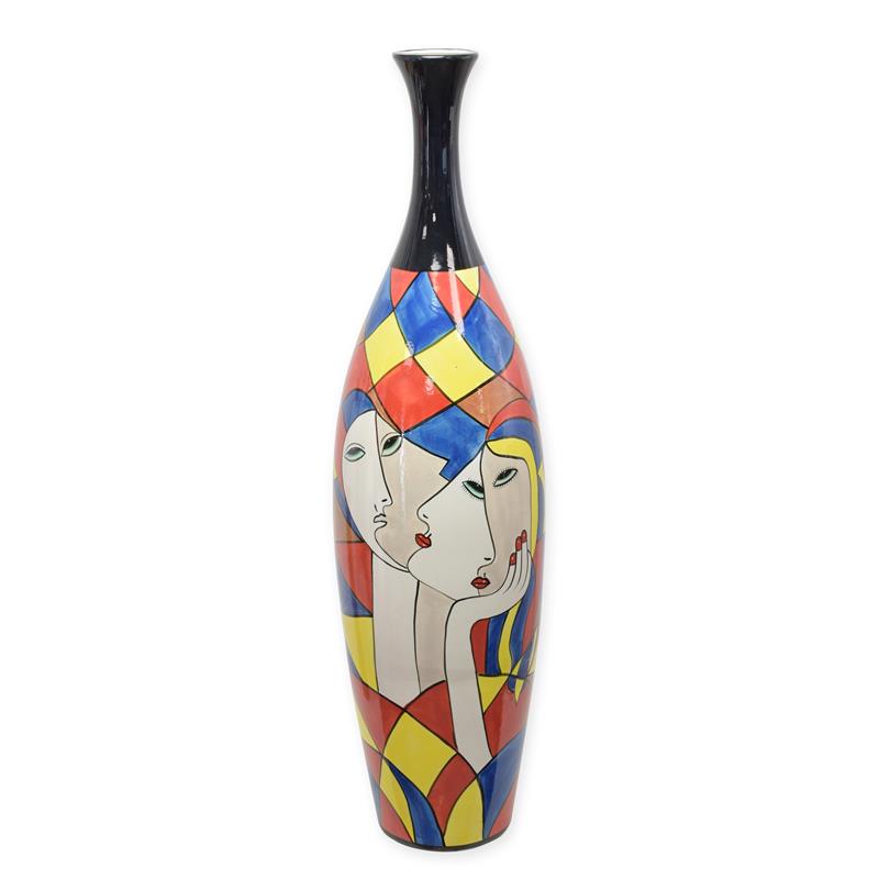 [LA-1818003] Vase Porzellan Abstraktes Motiv Handbemalt