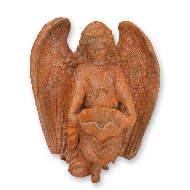 [LA-1818020] Figur Skulptur Weihwasserbecken Gusseisen Rostoptik