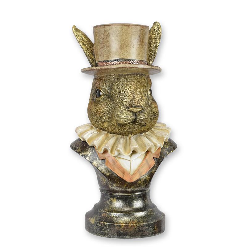[LA-1818116] Figur Skulptur Büste Resin Hase bekleidet