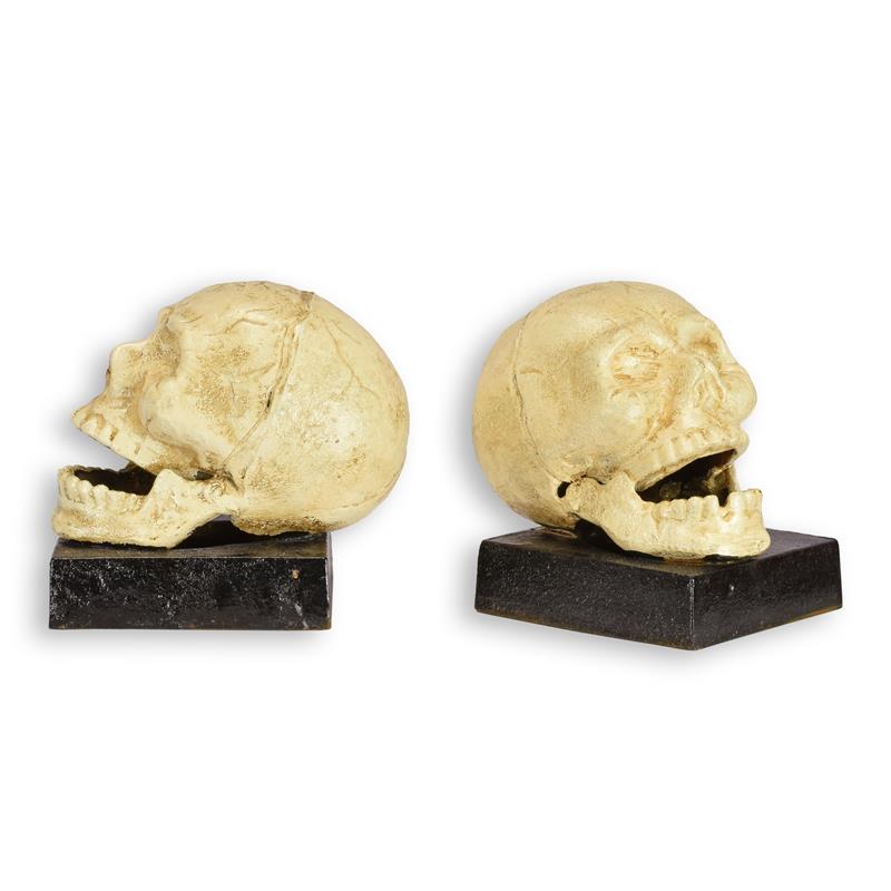 [LA-1818125] Buchstützen Gusseisen Totenkopf