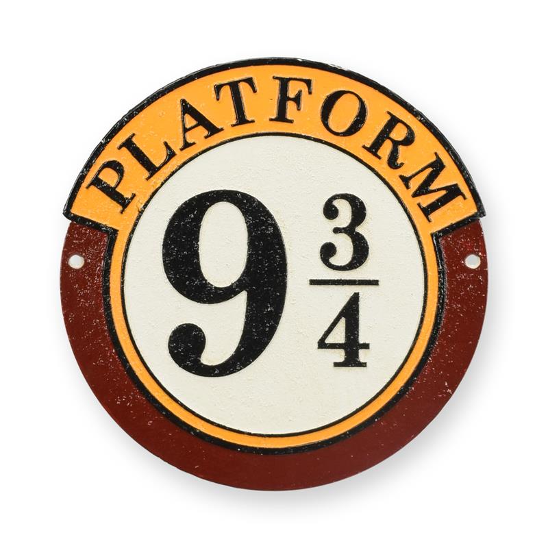 [LA-1822925] Wandschild Wandplaketten Gusseisen Platform 9 3/4