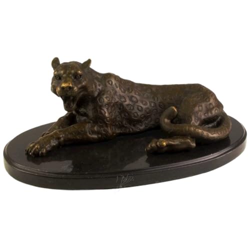 [LA-39229] vianmo Bronzeskulptur Bronzefigur Leopard Klassischer Art-Deco-Stil