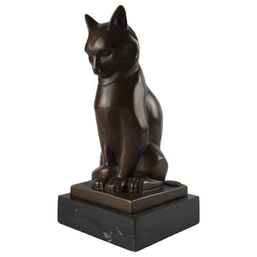 [LA-39237] Bronzeskulptur Bronzefigur Katze Kater