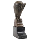 Bronzeskulptur Bronzefigur Eule Uhu Kauz Abstrakt-Stil