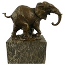 Bronzeskulptur Bronzefigur Laufender Wandelnder Elefant