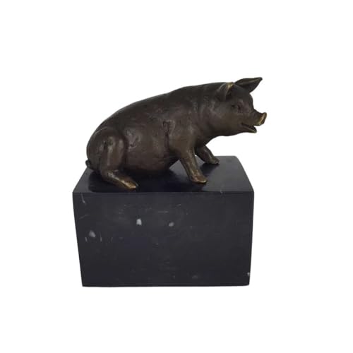 [LA-39262] Bronzeskulptur Bronzefigur Schwein Art-Deco-Stil
