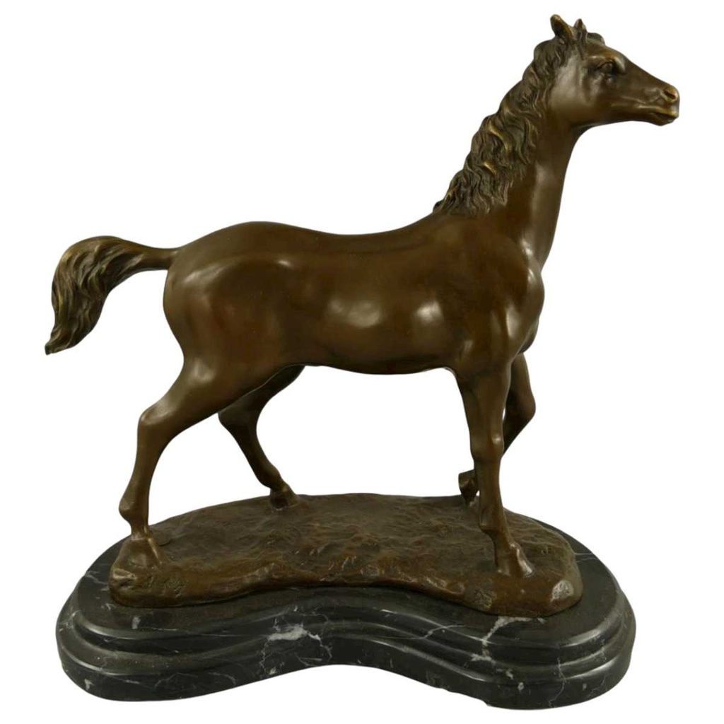 [LA-39280] Bronzeskulptur Bronzefigur Pferd